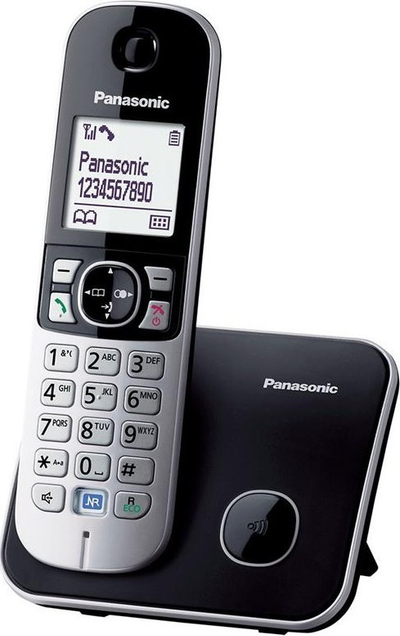 Безжичен телефон Panasonic KX-TG6811, DECT, идентификација на повикувач, сребрен
