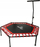Trampolinë fitnesi Spartan katrore, 137 cm, me dorezë, e zezë me të kuqe