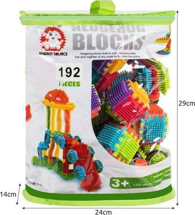 Lodër ndërtime Northix Building Blocks Hedgehog, 192 copa, shumëngjyrëshe