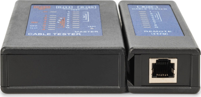 Testues kabllosh rrjeti Digitus, RJ45, për CAT5 CAT6 PoE, i zi
