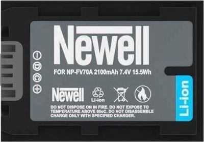 Bateri për kamer Newell NP-FV70A, 2100mAh, Li-ion, e zezë
