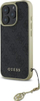Maskë telefoni Guess 4G Charms Collection për iPhone 16 Pro 6.3", GUHCP16LGF4GGR, e zezë