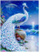 Set mozaik me diamante Norimpex Diamond Mosaic White Peacock, 30x40cm, dekor muri, palloi i bardhë