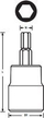 Prizë gjashtëkëndore Mandrel Stanley Allen Hex, 1/2", H4 x 55mm