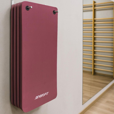 Tapet fitnesi Enero Fit, 140x60x1.5 cm, me vrima, magenta gri