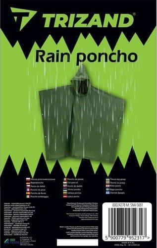 Ponço shiu Paszcz, unisex, me kapuç, ngjyrë ulliri