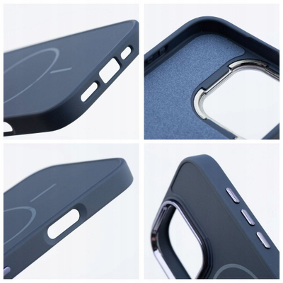 Këllëf telefoni OEM Frame Mag Cover për iPhone 16 Pro, me MagSafe, TPU PC, blu navy