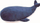Плишана играчка Труселие Канароа, кит, 46cm, темно сина
