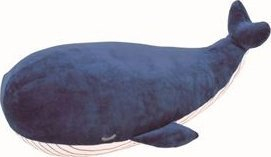 Плишана играчка Труселие Канароа, кит, 46cm, темно сина