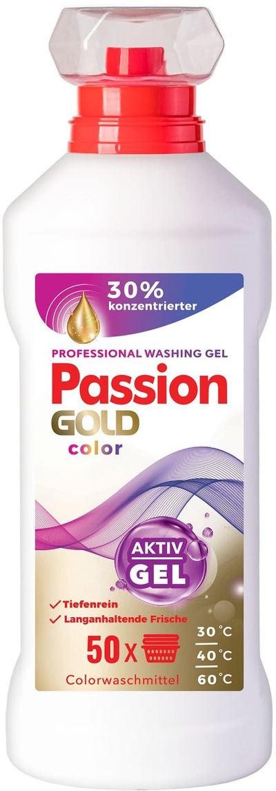 Xhel rrobash Passion Gold Color 3n1, 2L, për rroba me ngjyra