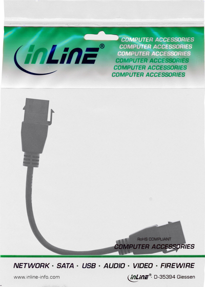 Adapter USB InLine 3.2 Gen1, 2x Keystone USB A, 0.2m, i zi