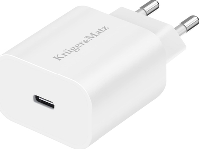 Karikues muri Kruger&amp;Matz KM0850, 1x USB‑C, 18W, i bardhë