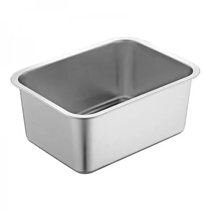 Tepsi pjekjeje Rosberg R51222K327, drejtkëndore 32x22x7 cm, çelik inox, argjendt