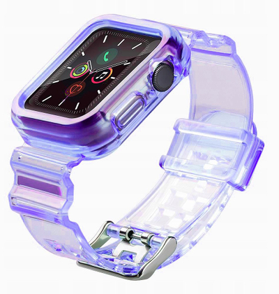 Rrip ore inteligjente Hurtel Light Strap për Apple Watch 44mm, TPU, i rregullueshëm, vjollcë