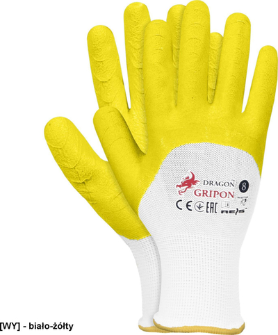 Doreza pune Raw-Pol Gripon Rubber, nr 9, latex FOAM, të verdha