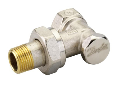 Valvul kthimi këndore Danfoss RLV-S, 3/8" DN10, ngjyrë argjendi