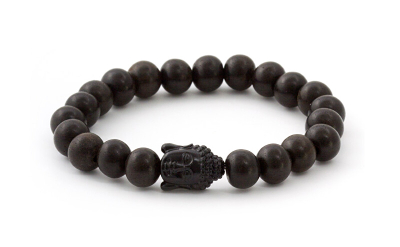 Byzylyk me perla Agato Ebony Wood, i kaftë
