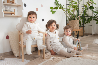 Vreçë gjumi për bebe Kenguru Gold Cloud, TOG 0.5, 4-8m, e bardhë