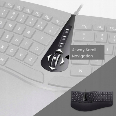 Set tastierë edhe maus Perixx Periduo-505, USB, layout gjerman, i zi