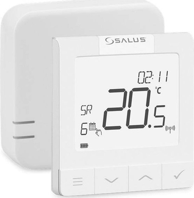 Termostat pa tela SALUS Quantum WQ610RF, programues, Boiler Plus compliant, i bardhë