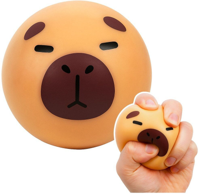 Lodër antistres Squishy Capybara, elastike, 5.5 cm, kafe