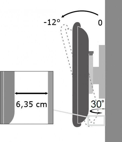 Mbajtëse për televizor Techly LCD Wandhalterung LED 19" - 37"