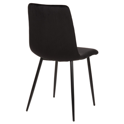 Karrige ngrënieje Latrell 43x54x88Hcm (HM8587.04), zezë