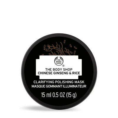Maskë eksfoliuese dhe rivitalizuese për fytyrë The Body Shop Chinese Ginseng & Rice, 15 ml