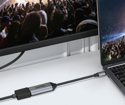 Adapter USB Unitek V1420A, USB C në HDMI, 4K 60Hz, gri