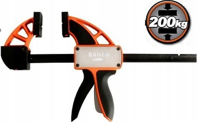Klemë njëdorëshe Bahco Quick Clamp, 36", 200 kg, portokalli e zezë