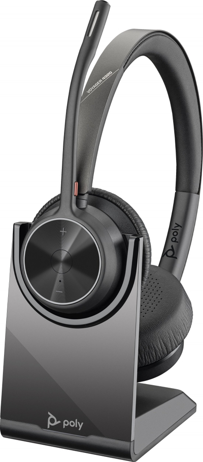 Kufje pa tela Poly Voyager 4320, Bluetooth, me mikrofon, të zeza
