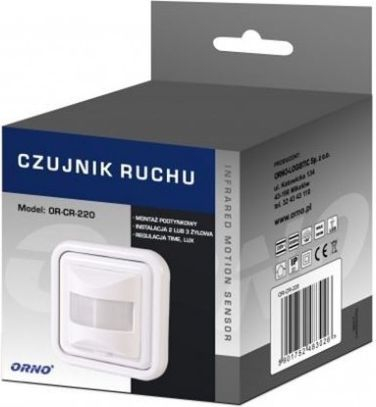 Senzor lëvizje Orno OR-CR-220, 500W, 160°, i bardhë