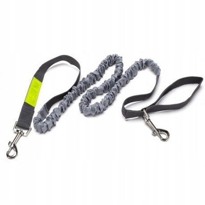 Rrip vrapimi për qen Barry King L, brez amortizues 80-104 cm, litar 145-200 cm, gri