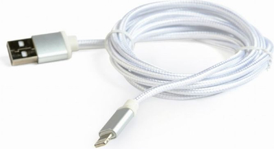 Kabllo Gembird USB A - Lightning (CCB-mUSB2B-AMLM-6-S), 1.8m, e argjendtë