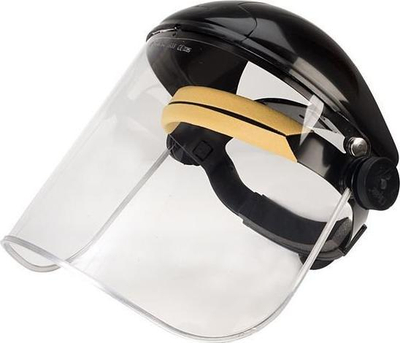 Mburojë fytyre profesionale JSP INVICIBLE BROWGUARD, vizor 20cm, material acetat, e verdhë
