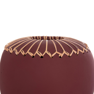 Vazo dekorative HomeMarkt Lennox, terrakote, 22x20 cm, burgundy