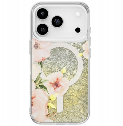 Mbulesë telefoni Uniq Coehl Fleurette për iPhone 17 Pro, me karikim magnetik, rozë