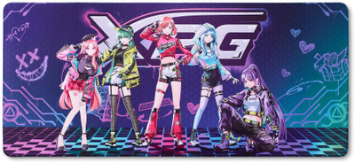 Mousepad gaming XPG Frontline XL Saga, madhësi XL, multicolor, i zi