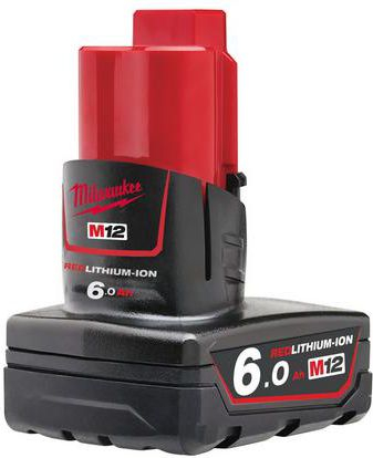 Bateri Milwaukee M12 B6, 12V, 6.0Ah