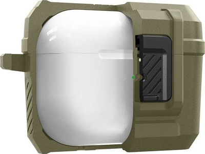 Mbështjellëse Spigen Lock Fit për Apple AirPods Pro 1 2, matte, khaki