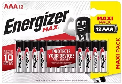 Bateri alkaline AAA Energizer Max, pako me 12 copë