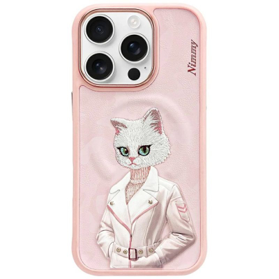 Korja telefoni Nimmy Magnetic Fashion Cute Pet MagSafe, për iPhone 16 Pro Max, rozë