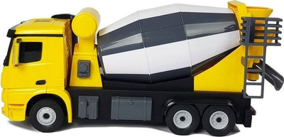 Lodër kamion Mercedes Benz Arocs Leantoys, me telekomandë 1:14, mikser betoni, i verdhë
