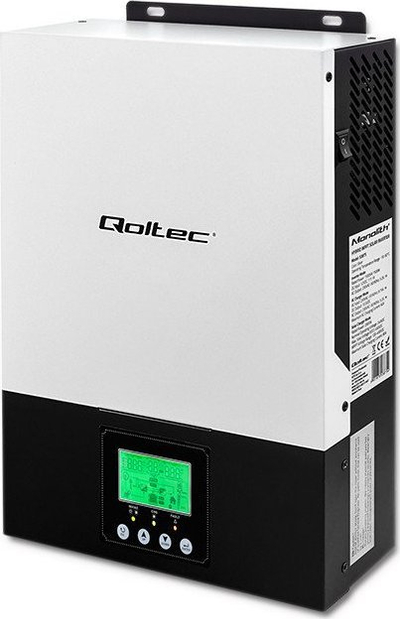 Inverter diellor hibrid Qoltec Monokrystal, 1.5kW 2KVA, 80A, i bardhë