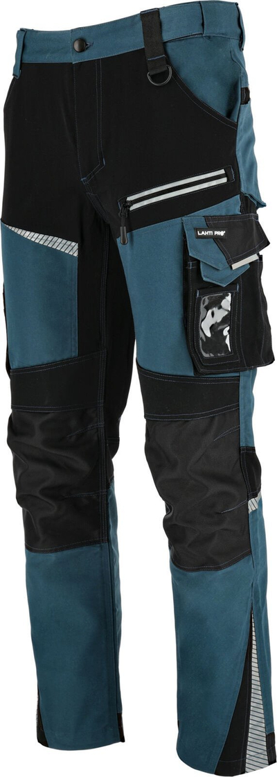 Pantallona pune Lahti Turquoise Black, me shtrirje 4-way stretch, të përforcuara te gjunjët, M