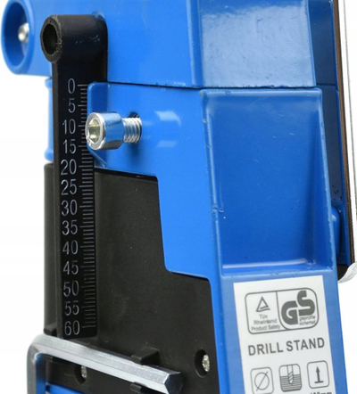 Stativ për stërvitje Geko, me mengene, lartësi shpimi 250mm, blu