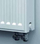 Radiator çeliku panel vertikal, lidhje fundore, i bardhë