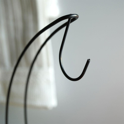 Shportë frutash metalike industriale, 27cm, metal i zi