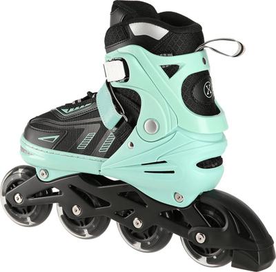 Patina inline Nils Extreme NA11230A, rrota me LED, nr. 35-38, ngjyrë mente me të zezë