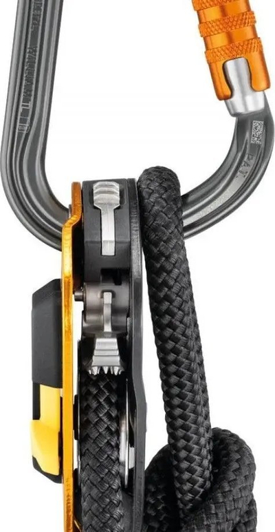 Karabinë alpinizmi Petzl William TL, alumini, mbyllje automatike me vidhë, gri portokalli